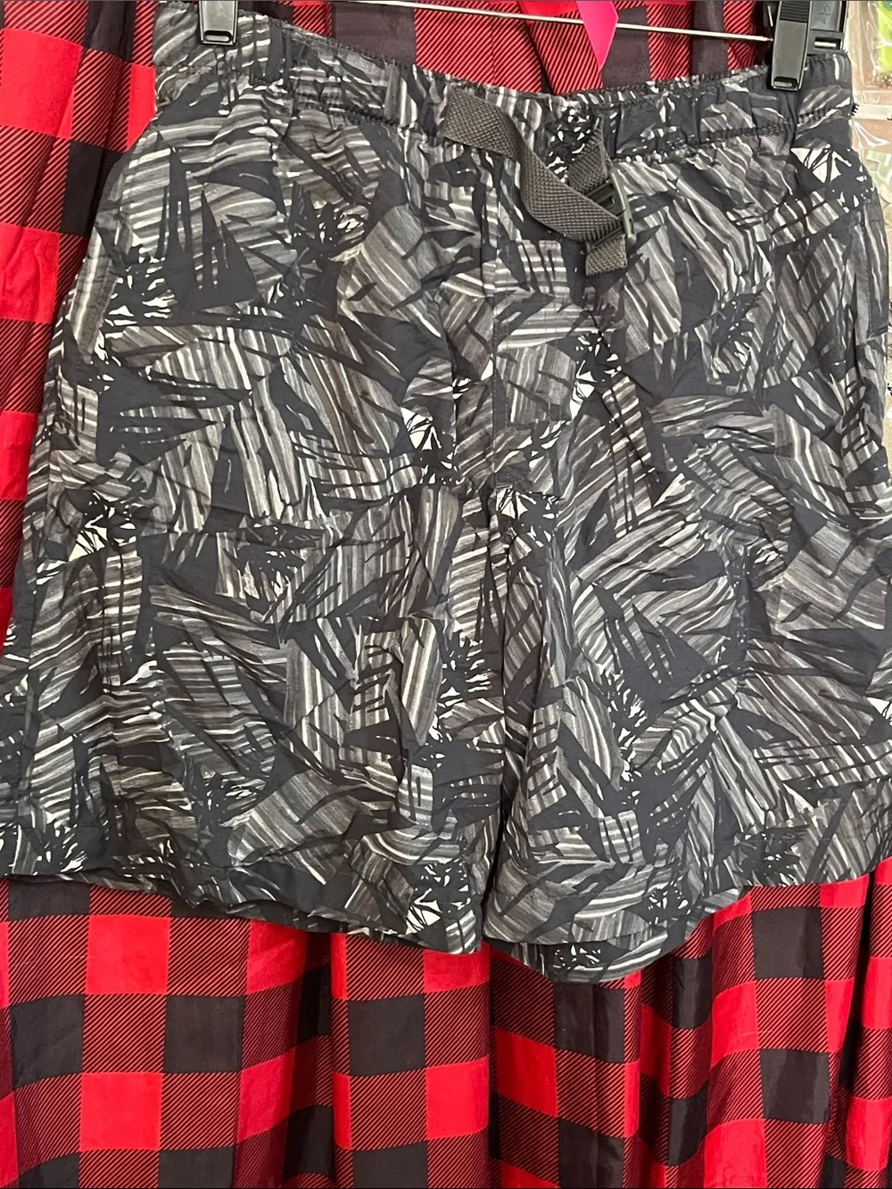 Columbia Black & Gray Patterned Men's Swim Trunks